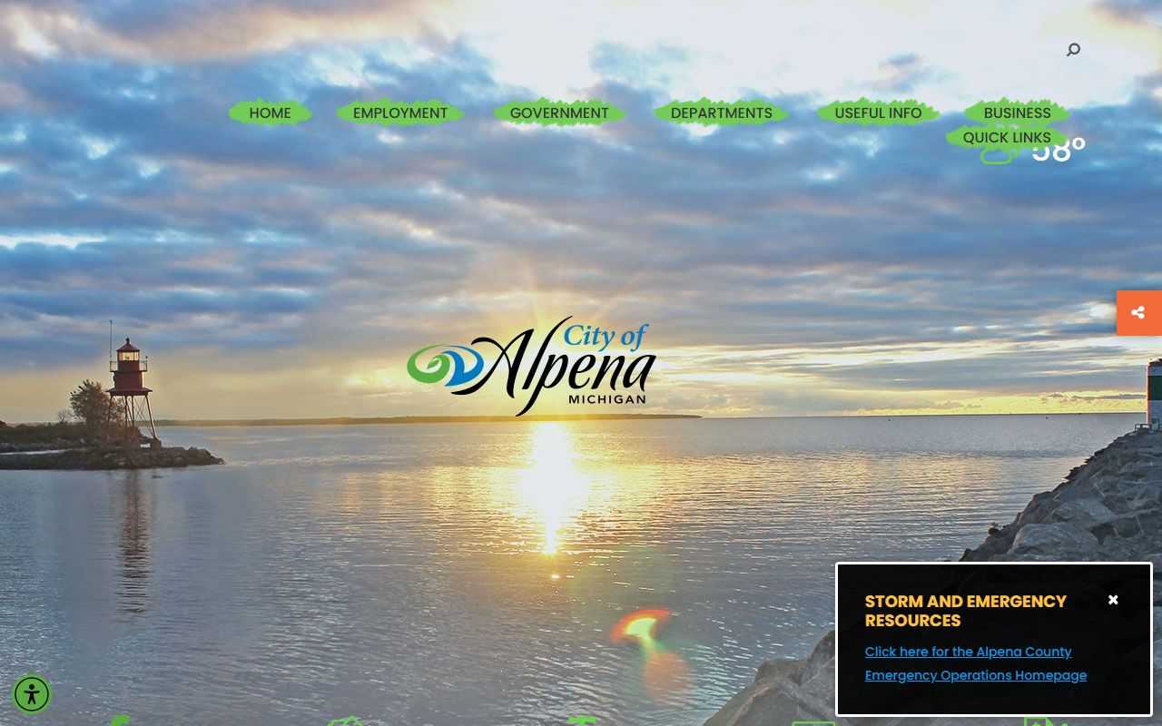City of Alpena county-seat context for Alpena County court records