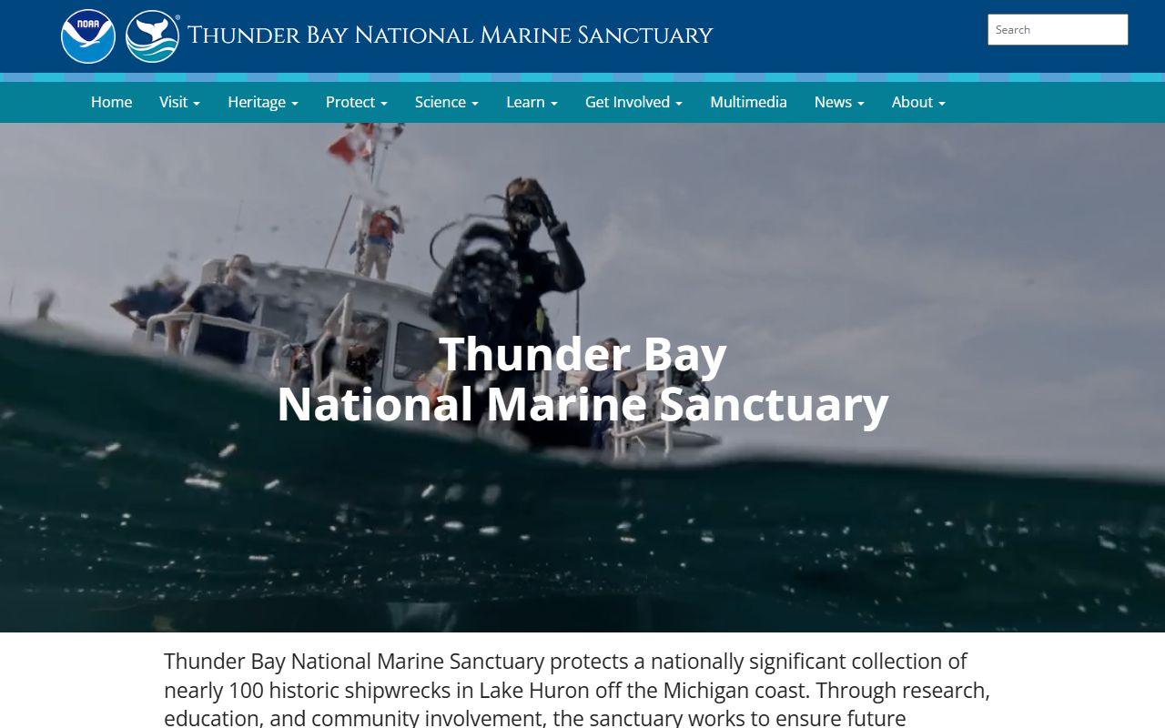 Thunder Bay marine sanctuary local history near Alpena County court records