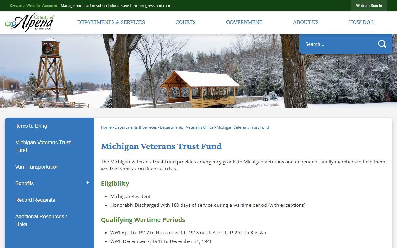 Alpena County warrant - sheriff fingerprints and drug screenings